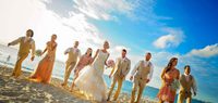 Cayman islands beach wedding party